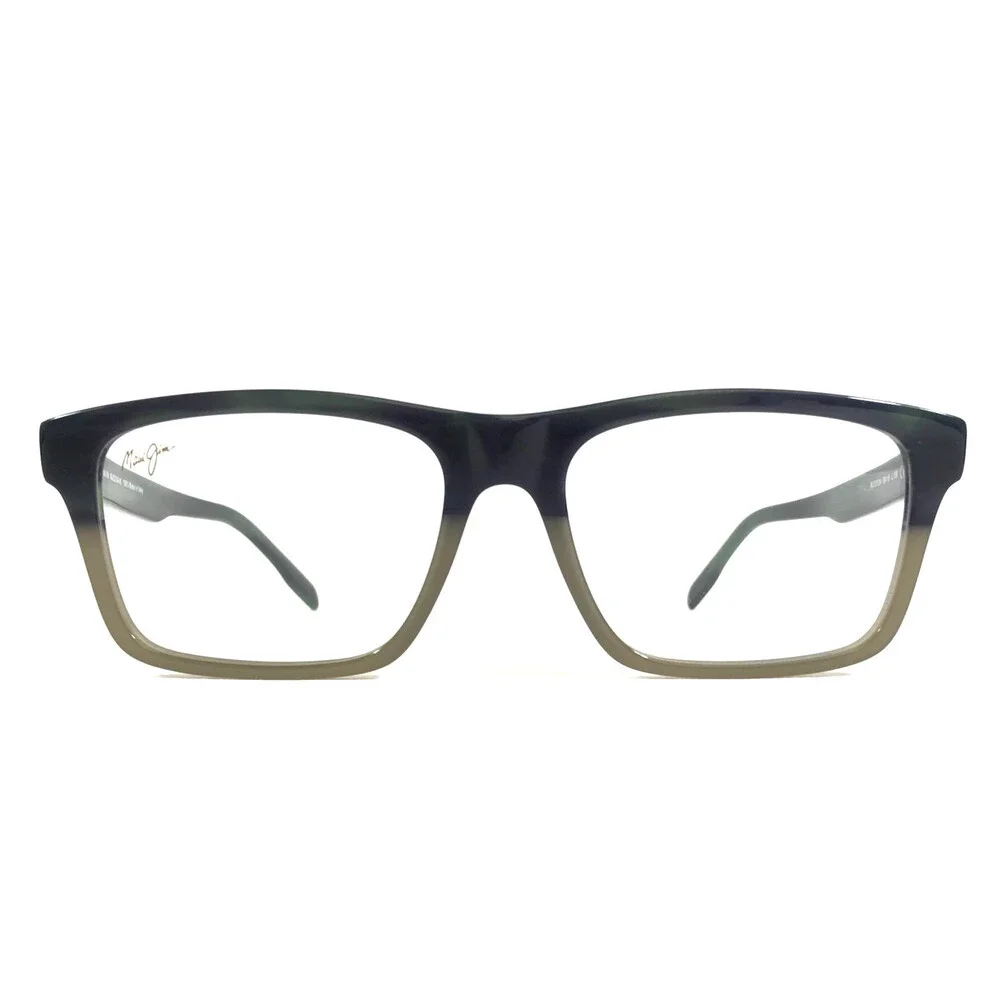 Maui Jim Eyeglasses Frames MJO2124-95 Blue Green Beige Horn Rectangle 56-19-150